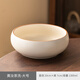 豪祥（HAOXIANG）汝窯茶洗茶渣缸特大號(hào)水盂功夫筆洗茶具盆配件大全陶瓷家用品中式 【米黃汝窯】茶洗-大號(hào) 無規(guī)格