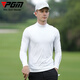 PGM 高爾夫防曬男士冰絲打底衫衣服長(cháng)袖T恤服裝高彈運動(dòng)緊身衣 YF488-白色 M