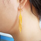 千影黃金耳環(huán)女款A(yù)U750真金耳飾中國結(jié)彩金耳墜18K金耳飾長流蘇送女友 重約2.35-2.7g(含工費(fèi)35)AU750