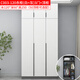 淘尚居衣柜臥室平開(kāi)門(mén)全實(shí)木芯生態(tài)板組合現代簡(jiǎn)約掛衣桿家用柜定制衣櫥 預售.C003-120衣柜(白+灰)3門(mén) 帶頂柜【總高250】