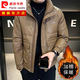 皮爾卡丹（pierre cardin）男士羽絨服高品質(zhì)短款時(shí)尚修身立領(lǐng)感上衣冬季2025新款百搭 咖色【高品質(zhì)】 XL 建議【130-150斤】