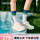 斯凯奇（Skechers）洞洞鞋厚底泡泡鞋女鞋夏凉鞋111127WHT白色 36