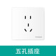 天正電氣（TENGEN）墻壁開關(guān)插座電源面板86型空調(diào)一開5五孔USB單開二三孔暗裝家用 白-523 五孔插座