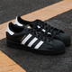 阿迪達斯（adidas）男鞋女鞋三葉草板鞋2025夏秋季新款情侶金標貝殼頭學生百搭休閑鞋 黑金貝殼頭/EG4959偏大一碼 37
