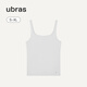 ubras簡(jiǎn)約細肩帶修身背心帶吊帶打底羅紋高彈柔軟透氣內搭 白色-細肩帶 M