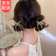 鹿珊伍發(fā)夾子新中式蝴蝶流蘇抓夾女國(guó)風(fēng)古風(fēng)漢服發(fā)飾馬面裙頭飾兒童配飾 漸變綠仿珍珠流蘇抓夾【兩個(gè)裝】