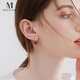 Mck冬季安可拉紅無(wú)耳洞耳夾女款法式耳環(huán)新年耳飾女友七夕情人節禮物