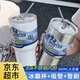 凌云鶴冰霸杯保冷水杯大容量不銹鋼咖啡杯保溫杯雙層個(gè)性 不銹鋼杯+吸管管刷【白色】 0.9L 長(cháng)效保溫 雙飲口設計