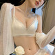 KJ文胸無(wú)鋼圈內衣高端光面內衣女收副乳防下垂聚攏內衣套裝緞面無(wú)痕 966乳白色【套裝】 80B C=36BC