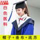 勤思路碩士服學(xué)士服畢業(yè)禮服學(xué)位服大學(xué)生男女演出服醫科可定制學(xué)院服 碩士服-白色醫科-塑料帽 M 建議90-135斤