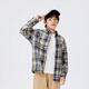 巴拉巴拉男童加絨襯衫中大童寶寶洋氣格子襯衣秋冬新款童裝上衣潮 卡黑色調00459 -208424102101 175 cm