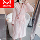 貓人（MiiOW）2026年新款睡袍女秋冬季長(cháng)款性感純欲珊瑚絨浴衣加厚法蘭絨浴袍裙 MBN-W6001#粉色 XL 170
