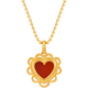 航民首飾 紅酒甜心 黃金吊墜足金古法瑪瑙愛(ài)心XYG2286 3.30g