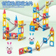 爾苗兒童節禮物玩具磁力片彩窗男孩磁力積木拼插磁吸益啟智3-6歲玩具 火火兔授權-62PCS彩窗軌道磁力片