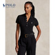 Polo Ralph Lauren 拉夫勞倫女裝 經(jīng)典款修身版彈力Polo衫RL23167 001-黑色 M
