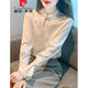 皮爾卡丹（pierre cardin）新中式旗袍國風(fēng)上衣女高級感盤(pán)扣雪紡襯衫秋裝2025年新款禪意小衫 圖片色 S