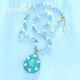 special重工時(shí)尚飾品設計海藍寶淡水珍珠女墜鏈項鏈毛衣鏈潮 藍色項鏈毛衣鏈