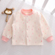 小三月-2023寶寶保暖上衣單件嬰兒加絨開(kāi)衫加厚秋季新生兒內衣秋冬款 96332-s加絨上衣點(diǎn)點(diǎn)粉 【雙面絨】 90 cm