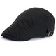 諾芝萌 鴨舌帽子 男女士復古棒球帽 英倫風(fēng)畫(huà)家帽前進(jìn)帽時(shí)裝帽男女NC732 黑色 均碼 側邊可調節