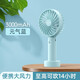 羽博（Yoobao） 手持小風(fēng)扇迷你戶(hù)外大風(fēng)力usb充電隨身便攜辦公桌面學(xué)生宿舍床上臺式輕音吹小電扇 元氣藍 3000mAh