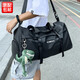 鉑吶苓旅行包男干濕分離健身包女防潑手提收納包運動(dòng)包背包大容量游泳包 健身包【字母-黑】不帶掛件