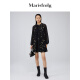 【商场同款】Marisfrolg/玛丝菲尔女装秋新款100%真丝长袖连衣裙A1BW30296 黑色 L