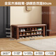 造作紀免安裝全實(shí)木換鞋凳可坐式鞋架家用進(jìn)門(mén)口坐凳鞋柜一體入戶(hù)玄關(guān)凳 胡桃色兩層80cm
