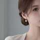 銀瑜 閃鋯仿珍珠氣質(zhì)耳環(huán)女輕奢高級感耳釘女小眾設計感耳飾生日禮物 閃鉆耳釘