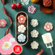 杰凱諾烘焙工具月餅?zāi)＞?50g按壓冰皮月餅?zāi)＞?烘焙模具 4個花片