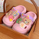 細細條（XIXITIAO）少女心洞洞鞋可愛(ài)蝴蝶結小熊夏季女度假外穿防滑沙灘鞋涼拖 粉色【少女心蝴蝶結小熊】 24-25 【內長(cháng)約15cm】