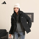 阿迪達(dá)斯 （adidas）冬季女士防風(fēng)保暖上衣連帽運動70%鴨絨羽絨服 M碼