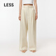LESS【Samuel】春秋綿羊毛寬松長(cháng)褲女時(shí)尚直筒西裝褲2O7E13190 110米白 S