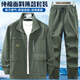 浩贏純棉夏季薄款工作服套裝男電焊工防燙耐磨勞保服工廠車間長(zhǎng)袖工裝 夏薄款【軍綠630】套裝 防燙袖口 175/XL【適合130-145斤】