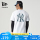 NEW ERA紐亦華MLB短袖男女同款夏季運(yùn)動(dòng)T恤情侶NY圓領(lǐng)短袖13546477-M