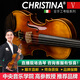 克莉絲蒂娜（Christina）手工實木小提琴V06B專業(yè)考級進階演奏成人兒童學(xué)生初學(xué)入門樂器 v06C古典亮光 4/4身高155cm以上