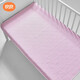 良良苧麻嬰兒隔尿墊防水可洗純棉兒童隔尿墊大尺寸 格秀·粉【雙面肌感】 110*70cm