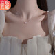 Warme Farben 仿珍珠項鏈女小眾設(shè)計感高級鎖骨鏈女頸鏈生日禮物送女友老婆 銀色