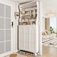 圣芳黛【送貨包安裝】奶油風(fēng)超薄翻斗鞋柜門(mén)口入戶(hù)玄關(guān)柜一體簡(jiǎn)易鞋架 加厚款 100長(cháng)24厚雙層+帶衣架