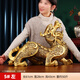 帝鴻唐黃銅貔貅擺件大號家居招財裝飾品玄關(guān)客廳辦公室財位開(kāi)業(yè)禮品擺件5號左（金色）