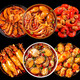 海領(lǐng)冠麻辣海鮮組合小海鮮熟食網(wǎng)紅零食即食八爪魚(yú)魷魚(yú)須鮑魚(yú)生蠔罐頭 八爪+鮑魚(yú)+蝦尾+海兔+生蠔+磷蝦