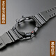 適用于卡西歐CASIO G-Shock GA400 GBA400黑白武士橡膠硅膠樹(shù)脂手表帶表殼男女 黑色紅字 16mm