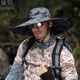 黛莎 遮陽帽子男士夏季大檐防曬釣魚帽戶外登山帽大頭圍漁夫帽太陽帽 深灰迷彩