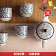 沉弗日式泡茶壺整套和風(fēng)簡(jiǎn)約釉下手繪陶瓷帶濾家用復古茶壺套裝茶具 吉祥花1壺4杯