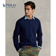 Polo Ralph Lauren 拉夫勞倫 男裝 經(jīng)典版平紋針織長(cháng)袖T恤RL13768 400-藍色 L 偏大
