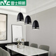 雷士（NVC） 雷士照明餐廳吊燈北歐燈具鐵藝吧臺現(xiàn)代簡約具餐廳燈餐吊燈歐式 簡約現(xiàn)代3頭黑色餐吊燈