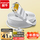 晶華 六類CAT6類網(wǎng)線 高速千兆網(wǎng)絡(luò)連接線 家用電腦寬帶機頂盒非屏蔽8芯雙絞工程跳線 灰色30米 W191P