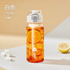 希樂塑料杯tritan材質(zhì)茶杯男女運(yùn)動水杯夏季學(xué)生便攜杯子雪球白550ml