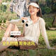 蕉下（beneunder）防曬服女黑膠透氣涼感戶(hù)外防紫外線(xiàn)外套AS10024高嶺白L