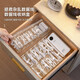 KAMAN數據線(xiàn)收納盒桌面透明手機充電器盤(pán)線(xiàn)電源線(xiàn)整理盒分格理線(xiàn)器 組合【中+大號】贈理線(xiàn)帶