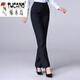 啄木鳥(niǎo)職業(yè)西裝褲西褲女士黑色寬松顯瘦薄款工作褲工裝長(cháng)褲子直筒春夏季 黑色 3XL 125-135斤